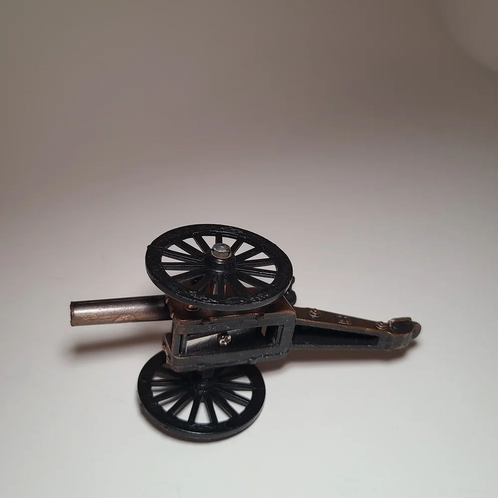 Bronze Submarine and Cannon Pencil Sharpener